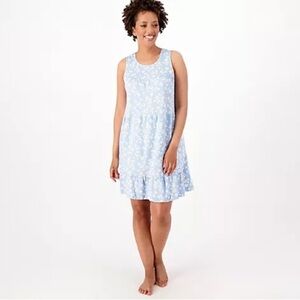 Koolaburra by UGG Cotton Rayon Tiered Cottage Lounge Dress Floral Casual Comfy